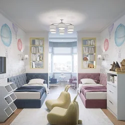 Children's bedroom interior for 2