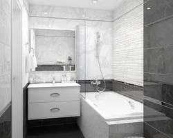 Bath design in white and gray photo