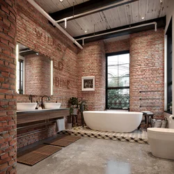 Vanna otağı daxili loft fotoşəkili