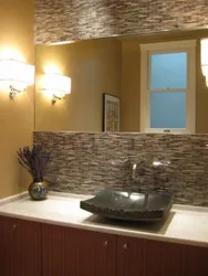 Bathroom made of artificial stone photo