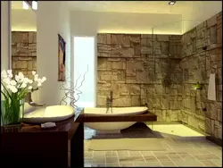 Bathroom made of artificial stone photo