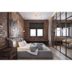 Loft bedroom interior