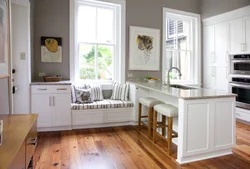 Window sill as a kitchen interior