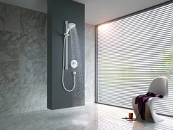 Standing shower in bathroom photo
