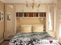 Bedroom interior with one window photo