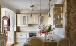 Дызайн маленькай кухні ў класічным стылі
