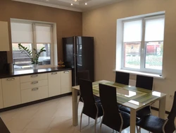 Kitchen two doors and window interior
