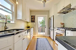 Kitchen two doors and window interior