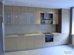 Кухня 4 метра с холодильником дизайн в длину фото