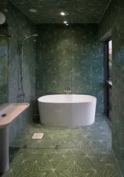 Дизайн ванной темно зеленая