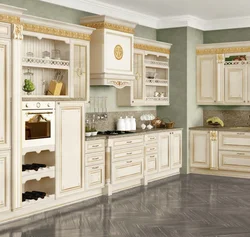 Kitchen ivory color in the interior