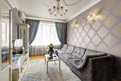 Интерьер для темной гостиной 18 кв м