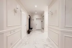 Hallway design white floor