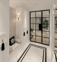 Hallway design white floor