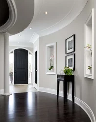 Hallway design white floor