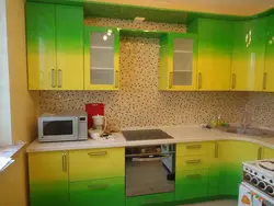 Small kitchen interior all colors