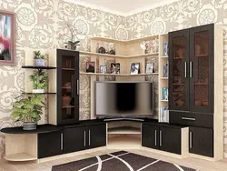 Corner living room interior design