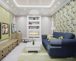Interiors of narrow living rooms