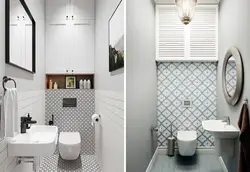 Photo of a toilet in an apartment design photo in Khrushchev