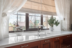 Stylish kitchen interior with window