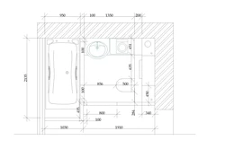 How to place a bathtub in a small bathroom photo