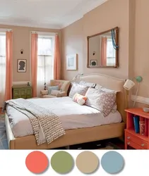 Peach Color Combination With Other Colors In The Bedroom Interior