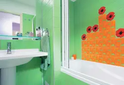 Painting bathroom tiles photo