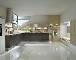 Photo of self-leveling floors in apartments in the kitchen