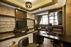 Office room design in apartment