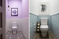 Decorating a toilet in an apartment photo design with tiles