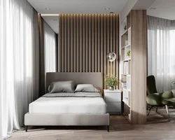 Slats in bedroom interior design