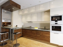 Corner kitchen to ceiling design