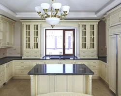Стены в классической кухне фото