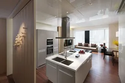 Kitchen living room interior in high style