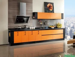 Photo of orange kitchen