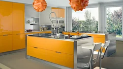 Photo of orange kitchen