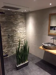 Bathtub with artificial stone photo