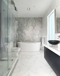 Bathroom design white porcelain tiles