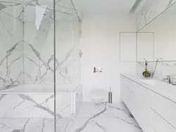 Bathroom design white porcelain tiles