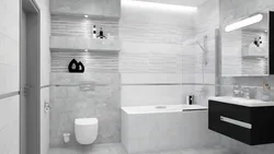 Bathroom design white porcelain tiles
