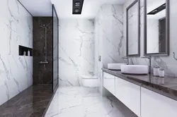 Bathroom design white porcelain tiles