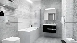 Bathroom design white porcelain tiles