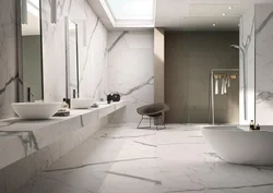 Bathroom design white porcelain tiles