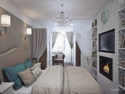 Bedroom design 13 sq m photo with one
