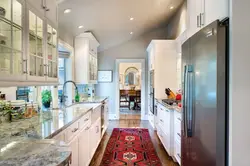 Photo of the interior of the walk-through kitchen