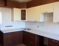 Corner kitchen plan photo