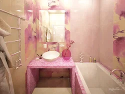 Pink bathroom design