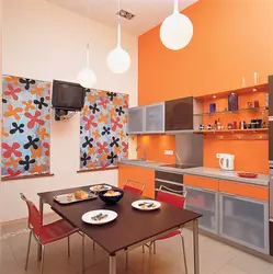 Wallpaper suitable for orange kitchen photo