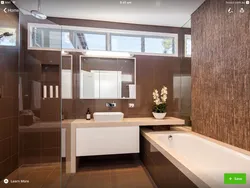 White Brown Bath Design