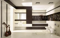 White brown bath design